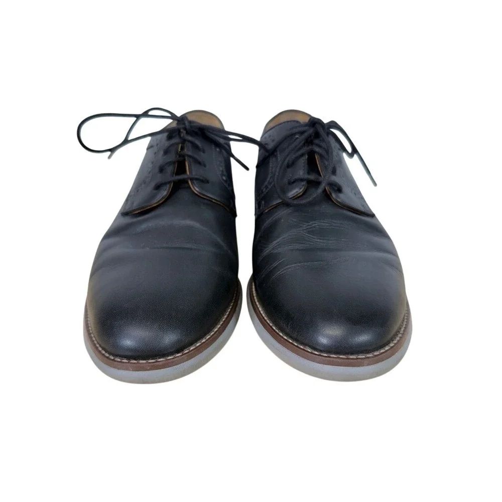 Johnston & Murphy Men's Black Leather Lace-Up Shoes Size 11.5 M‎